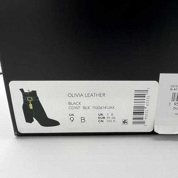 COACH Olivia Leather Black Ankle Booties - Picture 14 of 15